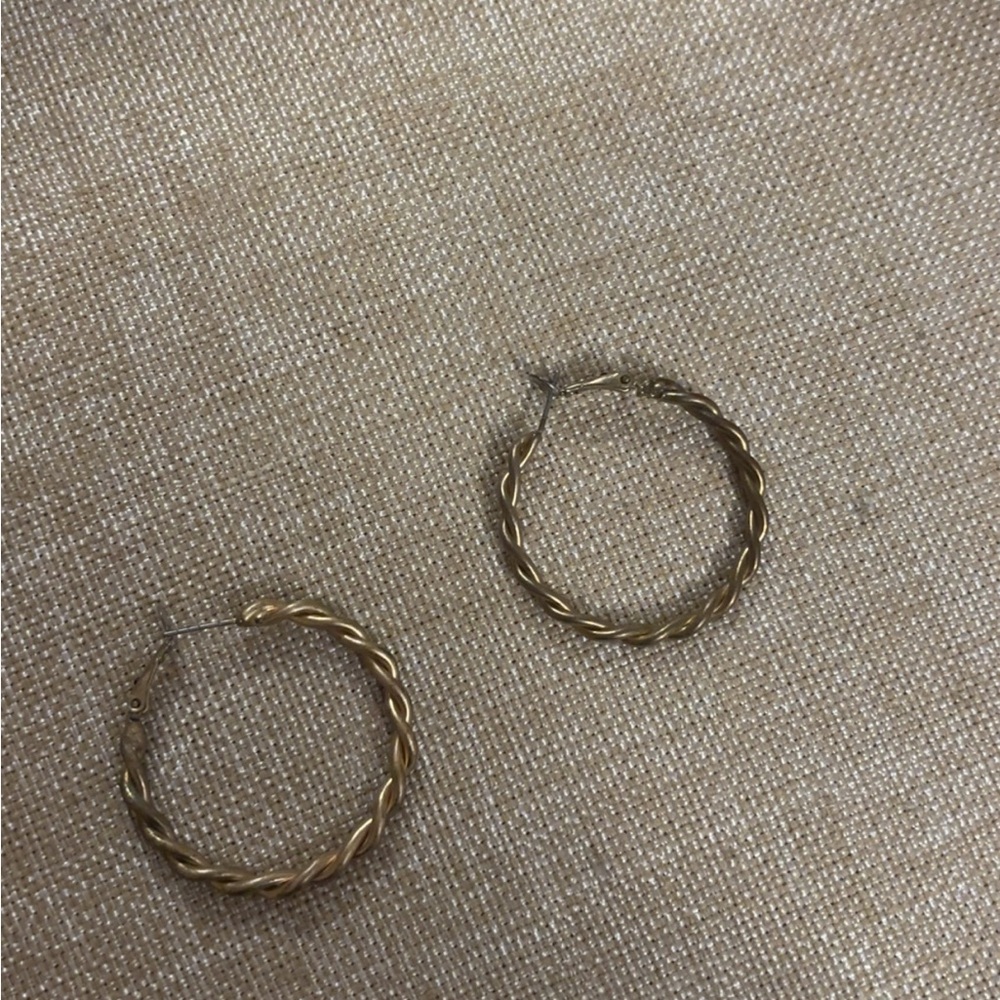 Braided Gold Hoop Earrings by a new day